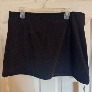 Classic Black Corduroy Skort